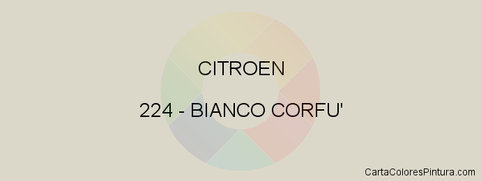 Pintura Citroen 224 Bianco Corfu'