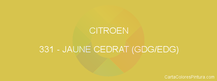 Pintura Citroen 331 Jaune Cedrat (gdg/edg)