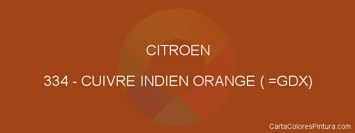 Pintura Citroen 334 Cuivre Indien Orange ( =gdx)