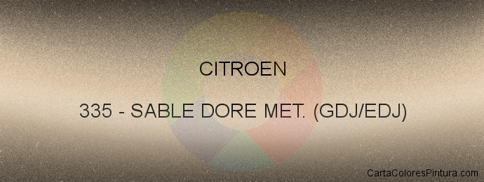 Pintura Citroen 335 Sable Dore Met. (gdj/edj)