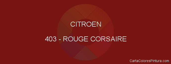 Pintura Citroen 403 Rouge Corsaire