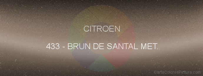 Pintura Citroen 433 Brun De Santal Met.