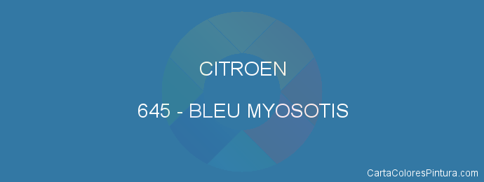 Pintura Citroen 645 Bleu Myosotis