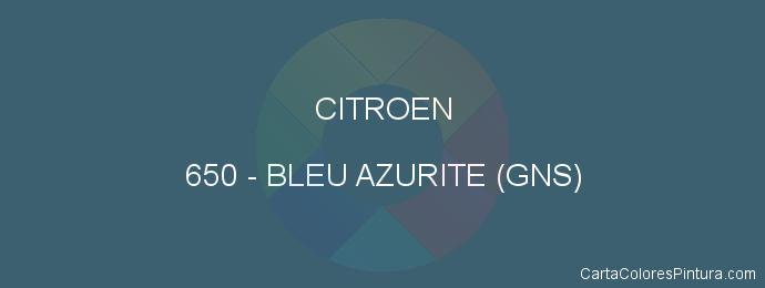 Pintura Citroen 650 Bleu Azurite (gns)