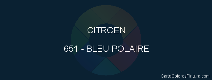 Pintura Citroen 651 Bleu Polaire