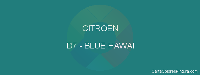 Pintura Citroen D7 Blue Hawai