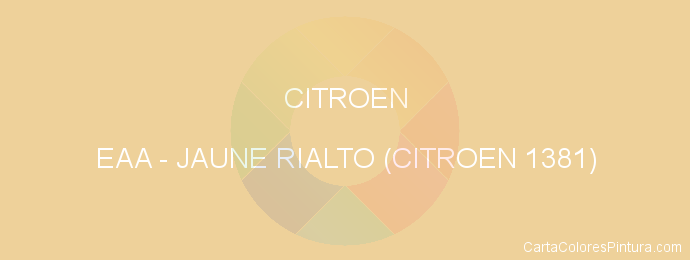 Pintura Citroen EAA Jaune Rialto (citroen 1381)