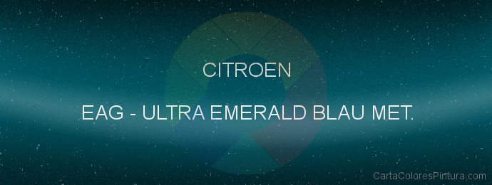 Pintura Citroen EAG Ultra Emerald Blau Met.