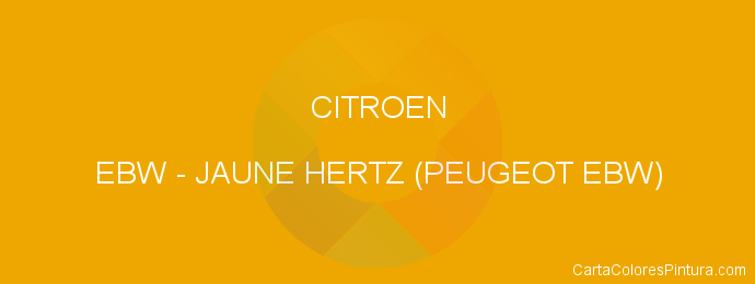 Pintura Citroen EBW Jaune Hertz (peugeot Ebw)