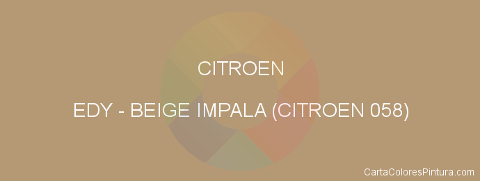 Pintura Citroen EDY Beige Impala (citroen 058)