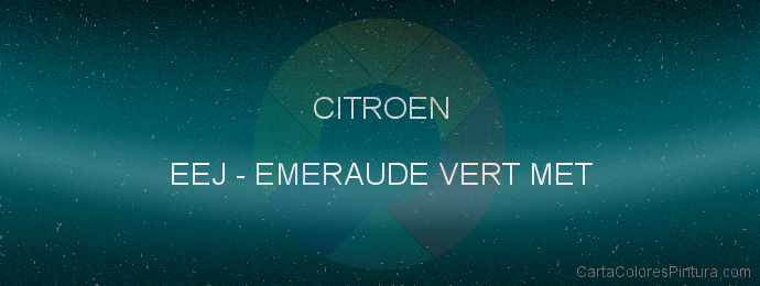 Pintura Citroen EEJ Emeraude Vert Met