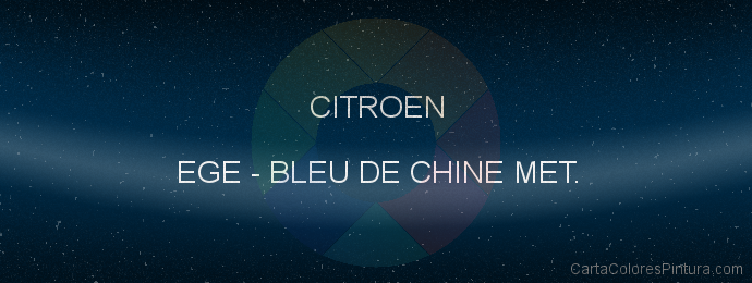 Pintura Citroen EGE Bleu De Chine Met.