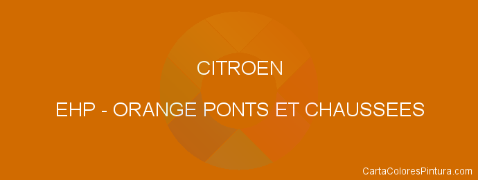 Pintura Citroen EHP Orange Ponts Et Chaussees