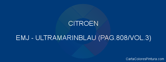 Pintura Citroen EMJ Ultramarinblau (pag.808/vol.3)