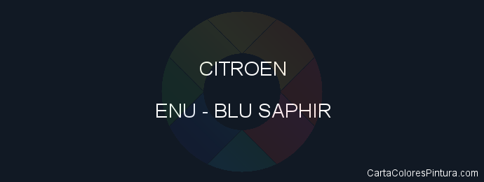 Pintura Citroen ENU Blu Saphir