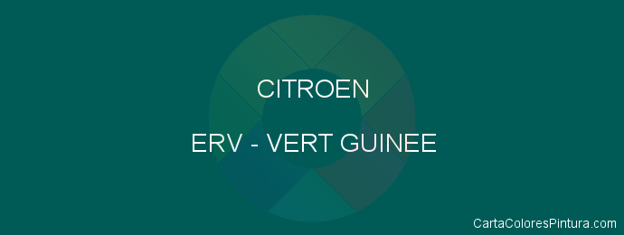 Pintura Citroen ERV Vert Guinee