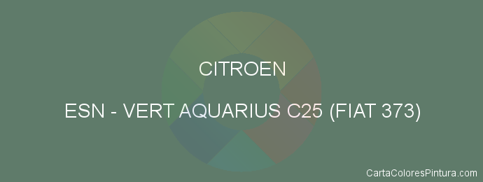 Pintura Citroen ESN Vert Aquarius C25 (fiat 373)