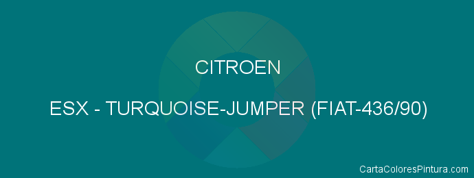 Pintura Citroen ESX Turquoise-jumper (fiat-436/90)