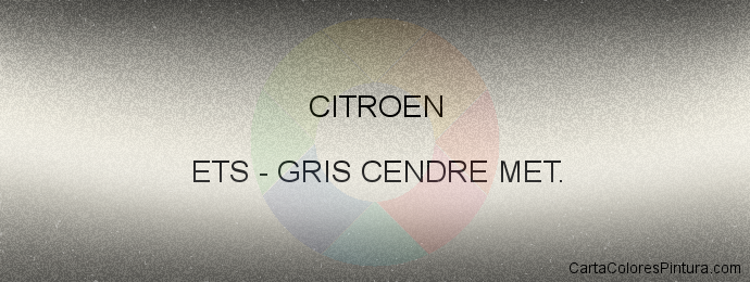 Pintura Citroen ETS Gris Cendre Met.