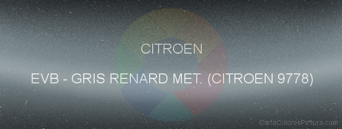 Pintura Citroen EVB Gris Renard Met. (citroen 9778)