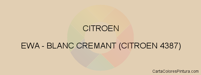 Pintura Citroen EWA Blanc Cremant (citroen 4387)