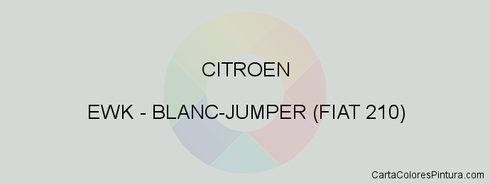 Pintura Citroen EWK Blanc-jumper (fiat 210)