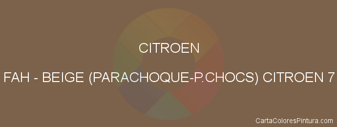 Pintura Citroen FAH Beige (parachoque-p.chocs) Citroen 7