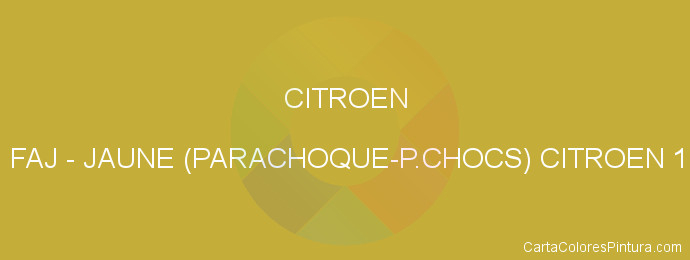 Pintura Citroen FAJ Jaune (parachoque-p.chocs) Citroen 1