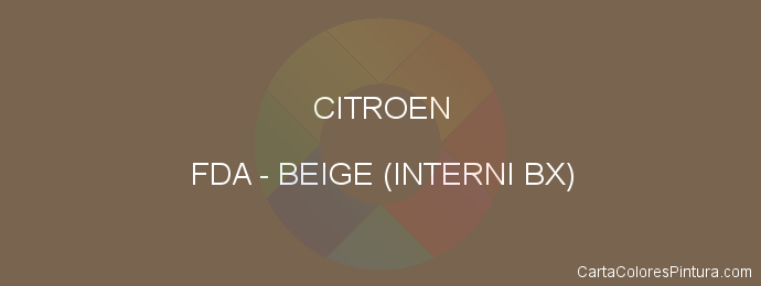 Pintura Citroen FDA Beige (interni Bx)