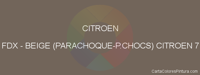 Pintura Citroen FDX Beige (parachoque-p.chocs) Citroen 7
