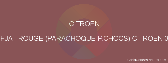 Pintura Citroen FJA Rouge (parachoque-p.chocs) Citroen 3