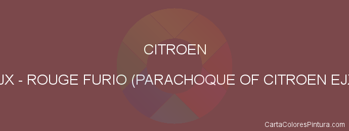 Pintura Citroen FJX Rouge Furio (parachoque Of Citroen Ejx)