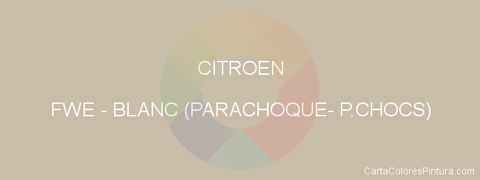 Pintura Citroen FWE Blanc (parachoque- P.chocs)