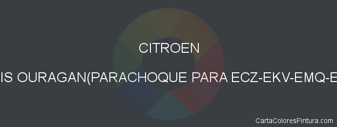 Pintura Citroen FZL Gris Ouragan(parachoque Para Ecz-ekv-emq-enu-epn)