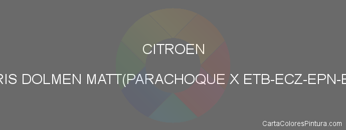 Pintura Citroen FZQ Gris Dolmen Matt(parachoque X Etb-ecz-epn-etp-erz-