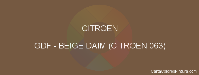 Pintura Citroen GDF Beige Daim (citroen 063)