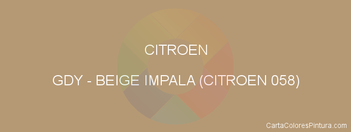 Pintura Citroen GDY Beige Impala (citroen 058)