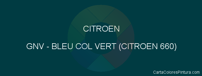 Pintura Citroen GNV Bleu Col Vert (citroen 660)