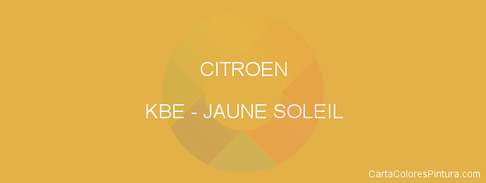 Pintura Citroen KBE Jaune Soleil