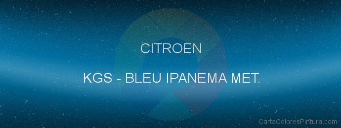 Pintura Citroen KGS Bleu Ipanema Met.