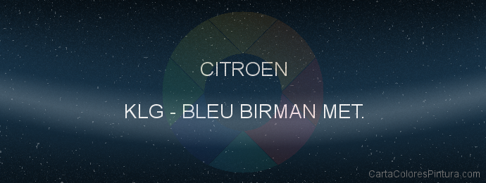 Pintura Citroen KLG Bleu Birman Met.