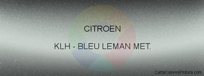 Pintura Citroen KLH Bleu Leman Met.