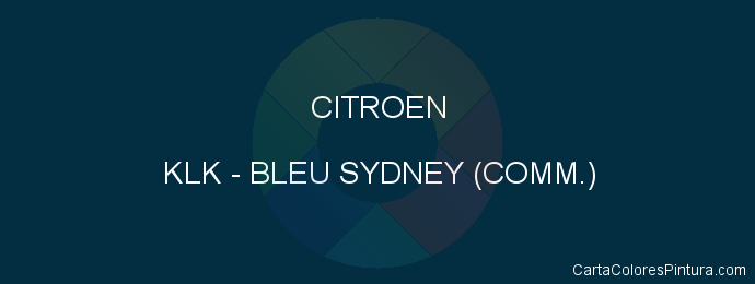 Pintura Citroen KLK Bleu Sydney (comm.)