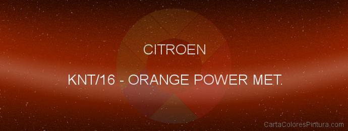 Pintura Citroen KNT/16 Orange Power Met.