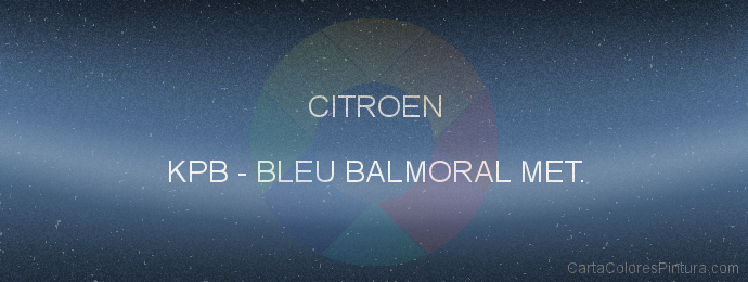 Pintura Citroen KPB Bleu Balmoral Met.