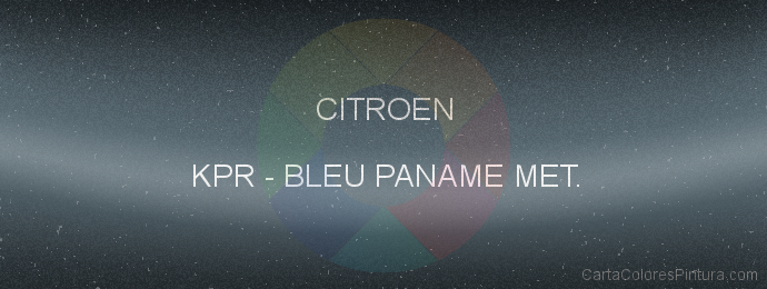 Pintura Citroen KPR Bleu Paname Met.