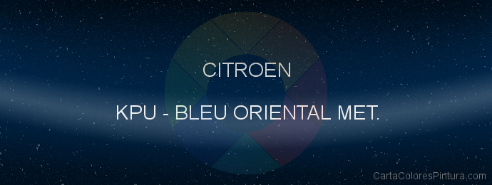 Pintura Citroen KPU Bleu Oriental Met.