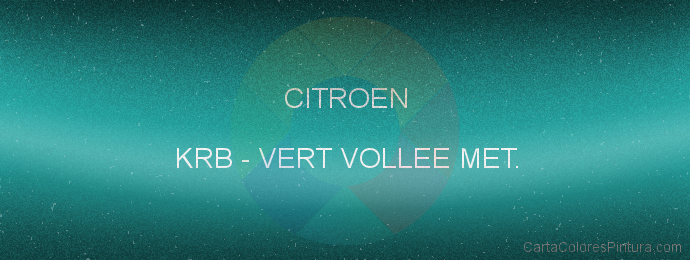 Pintura Citroen KRB Vert Vollee Met.