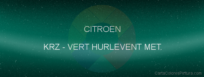 Pintura Citroen KRZ Vert Hurlevent Met.