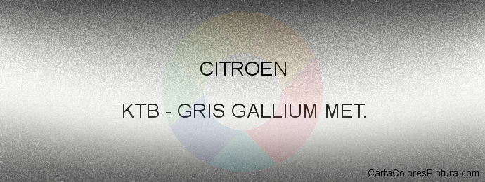 Pintura Citroen KTB Gris Gallium Met.